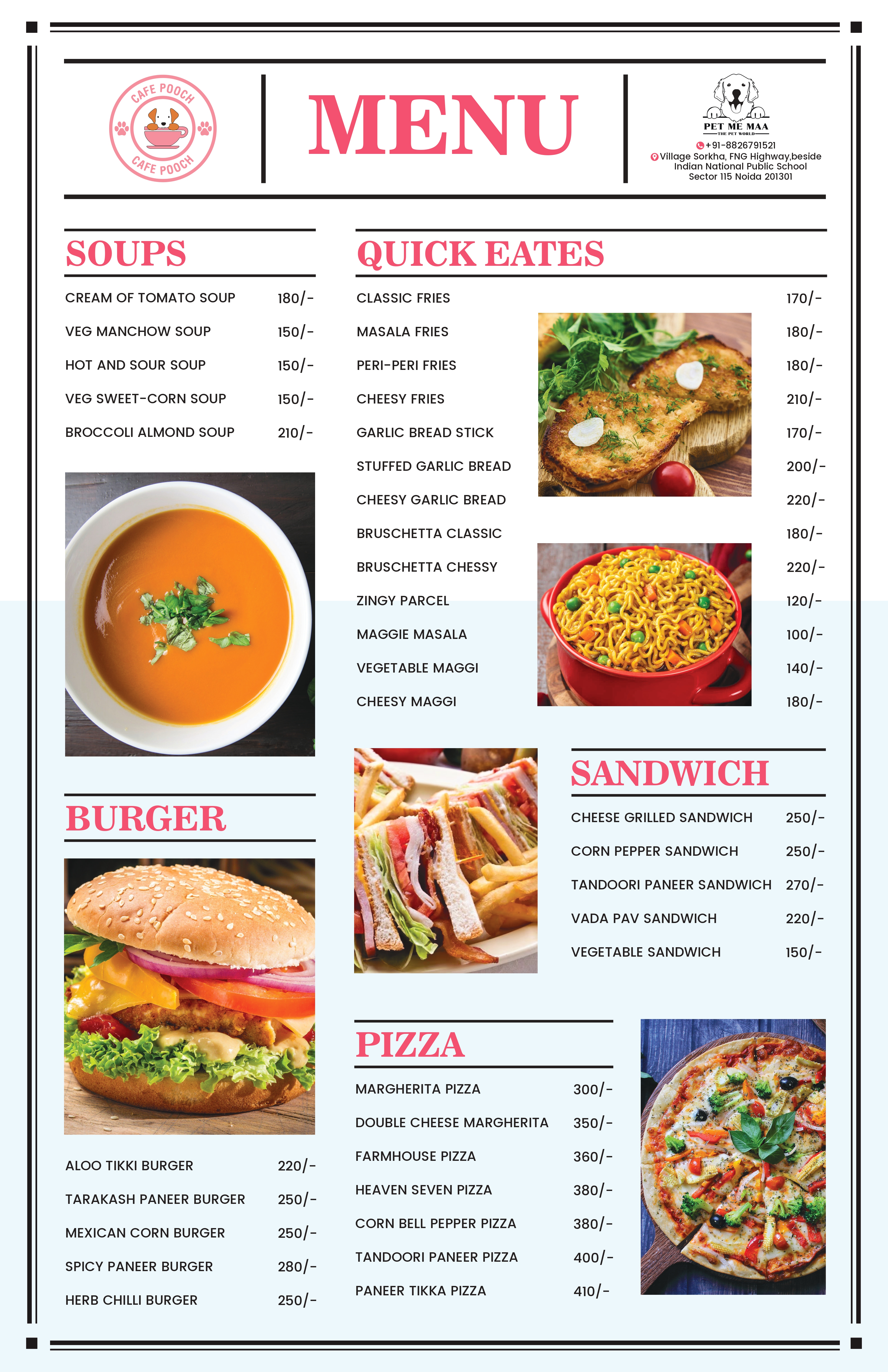 Pet Me Maa Menu 1